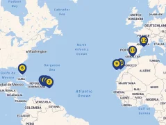Mapa plavby