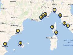 Mapa plavby